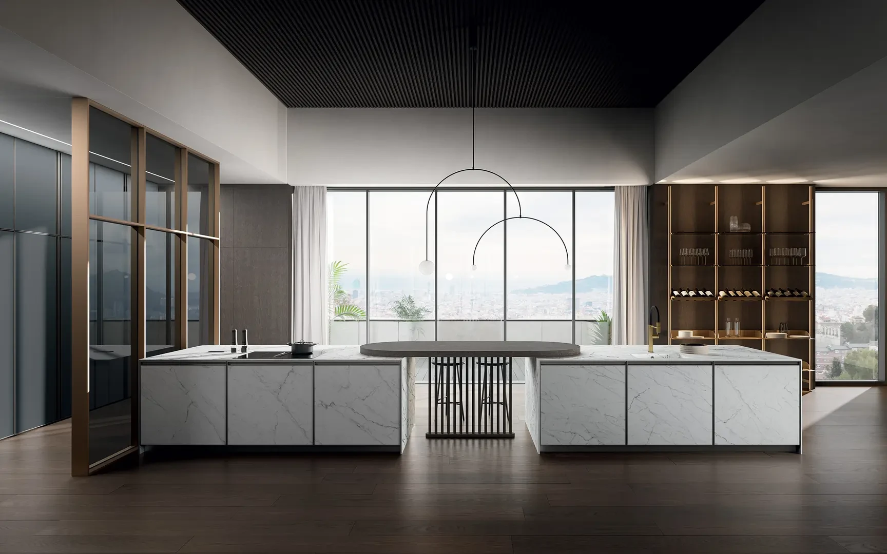 Cucina Kronos Arredo3 con isole bianche a Lodi Cucina Kronos Arredo3 con isole bianche a Lodi