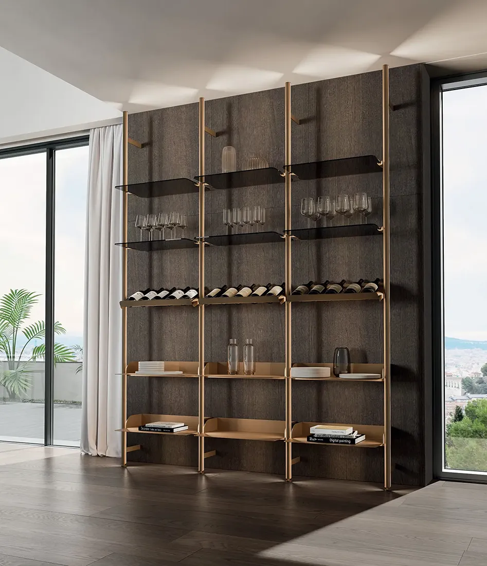 Dettaglio di scaffale per cucina Kronos di Casalpusterlengo