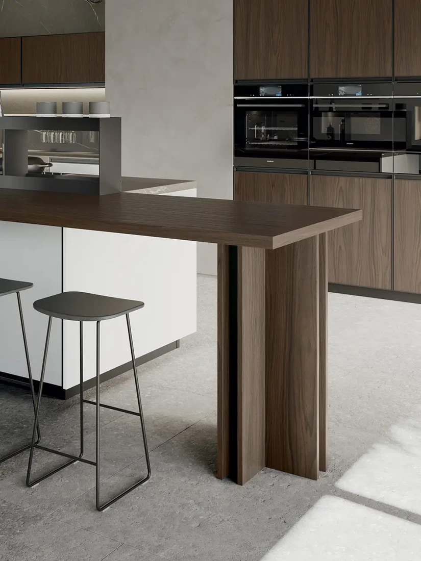 Materiali ecosostenibili per penisola della cucina Kronos Arredo3